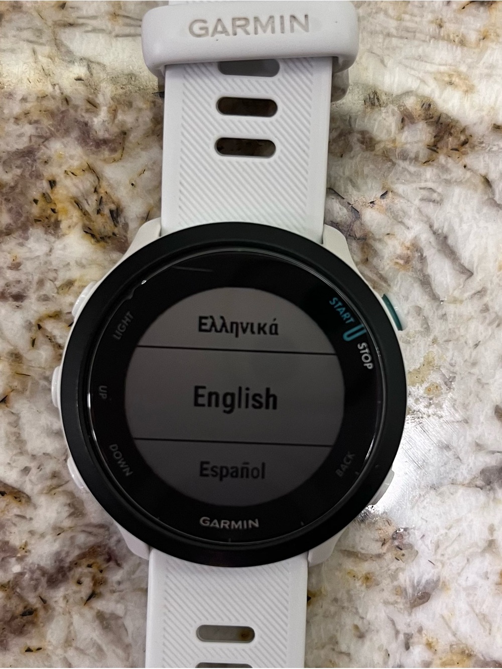 garmin White and Black GPS Multisport Watch